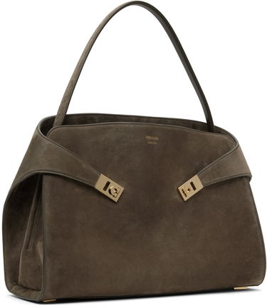 Kabelka FERRAGAMO Ferragamo Hug Soft Suede Bag Zelené | 784184, 1