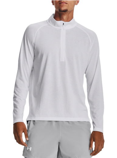 Tričko Under Armour Streaker Half Zip Biela | 1361474-100