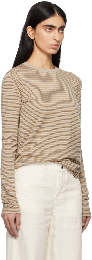 Tričko The Row The Row Juhi Striped Long Sleeve T-Shirt Béžová | 8811-Y688, 1