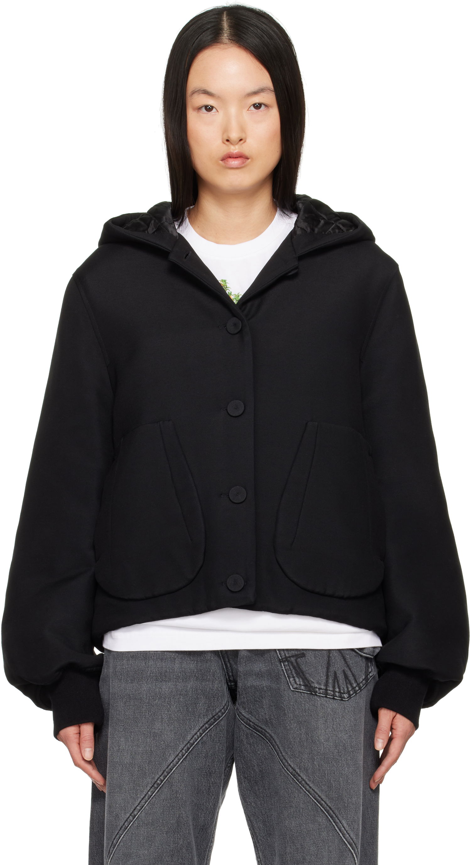 Bomber bunda JW Anderson JW Anderson Hooded Blouson Jacket Čierna | JK0359-PG1679, 0