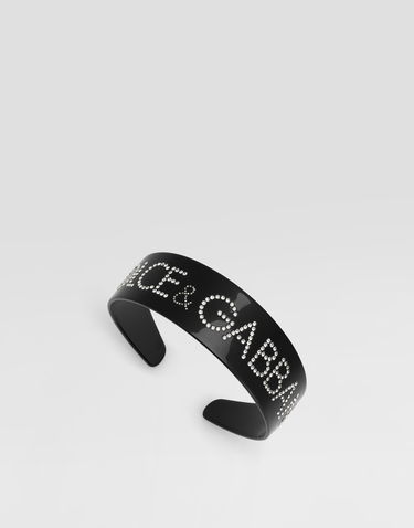 Opasok Dolce & Gabbana Dolce & Gabbana Crystal Embellished PVC Hairband Čierna | WHR2J2W1111N0000, 2