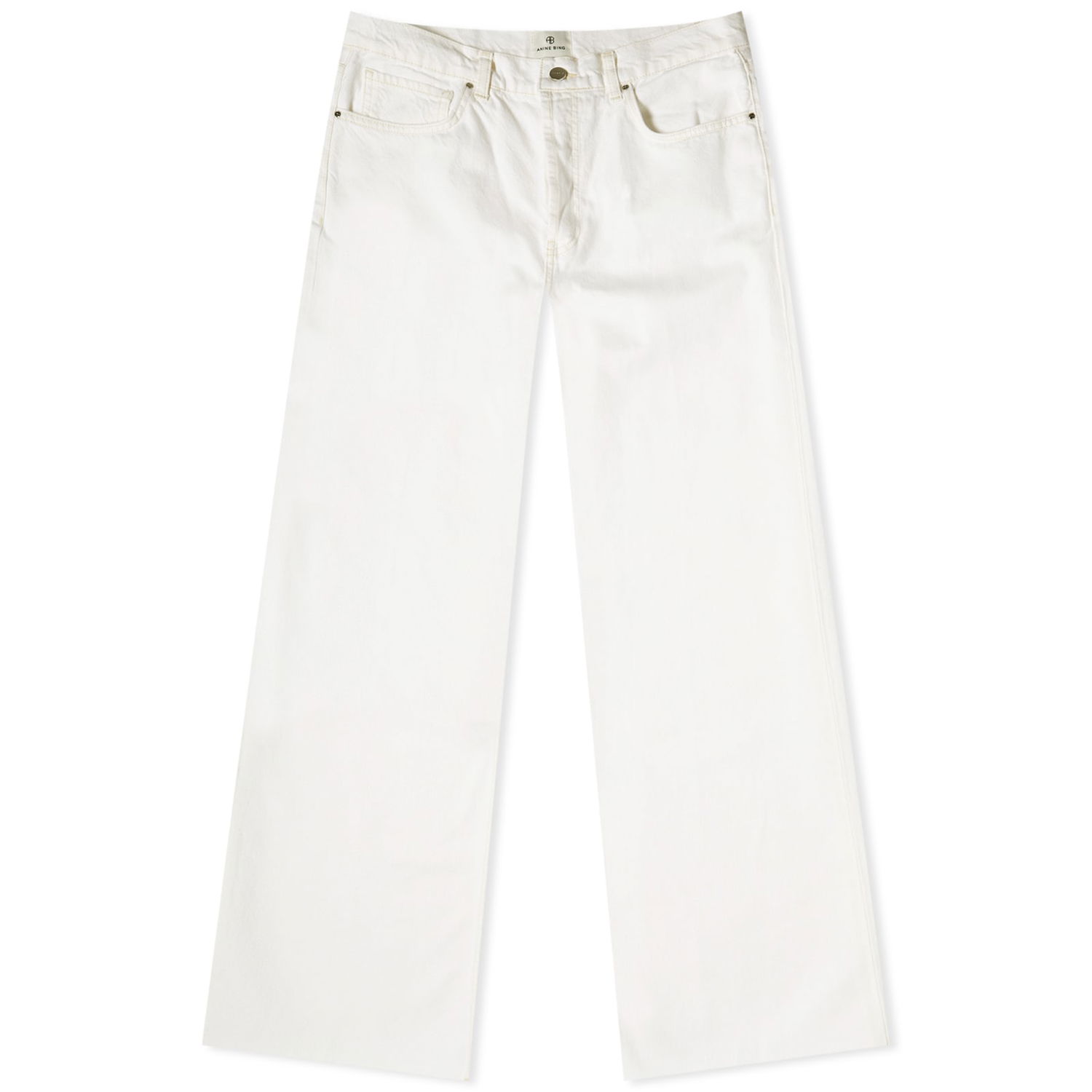 Džínsy Anine Bing Hugh Ivory Wide Leg Jeans Biela | A-06-7135-170, 0