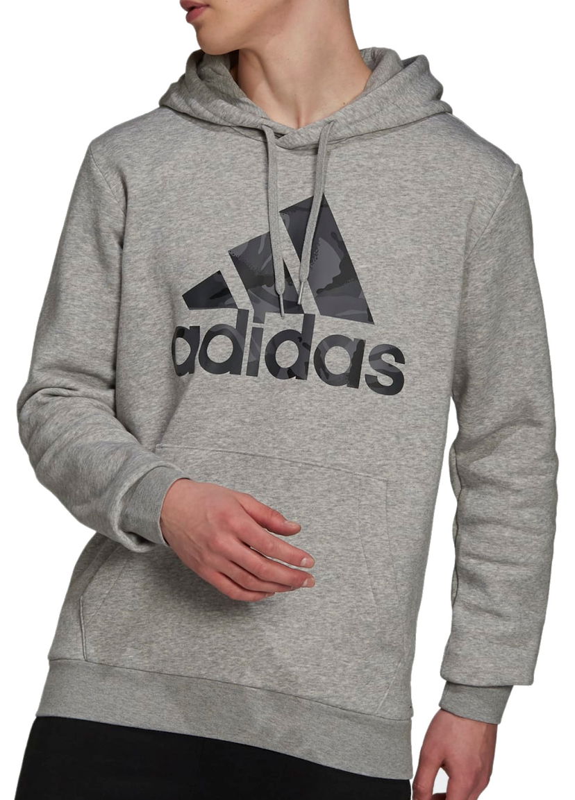 Mikina adidas Performance Sportswear Essentials Camo Hooded Sweatshirt Šedá | h14671