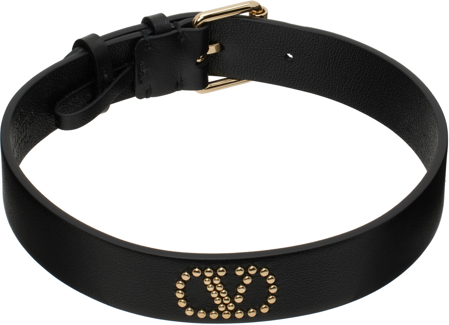Opasok Valentino Valentino Garavani Signature VLogo Leather Choker Čierna | 6W2J0Y53SYI, 0