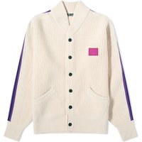 Sveter Acne Studios Karling Varsity Stripe Face Cardigan "Oatmeal Melange" Béžová | C60082-633, 1
