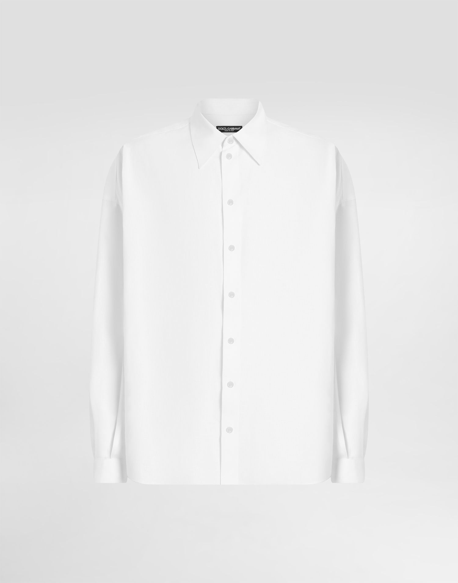 Košeľa Dolce & Gabbana Dolce & Gabbana Long-Sleeved Linen Shirt Biela | G5NE2TFU4JBW0800, 0