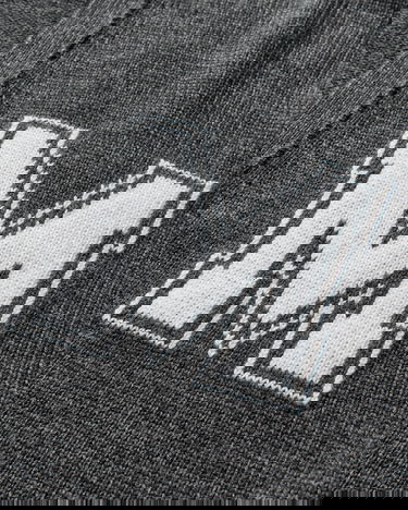 Sveter Maison Margiela Two-in-One Knit V-Neck Cardigan with Varsity Letter M Šedá | SH0HP0012 855M, 4