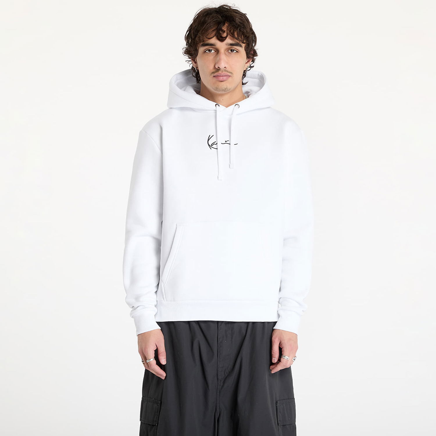 Mikina Karl Kani Signature Hoodie Biela | 6021239, 0