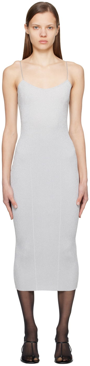 'The Pilar' Metallic Knit Midi Dress