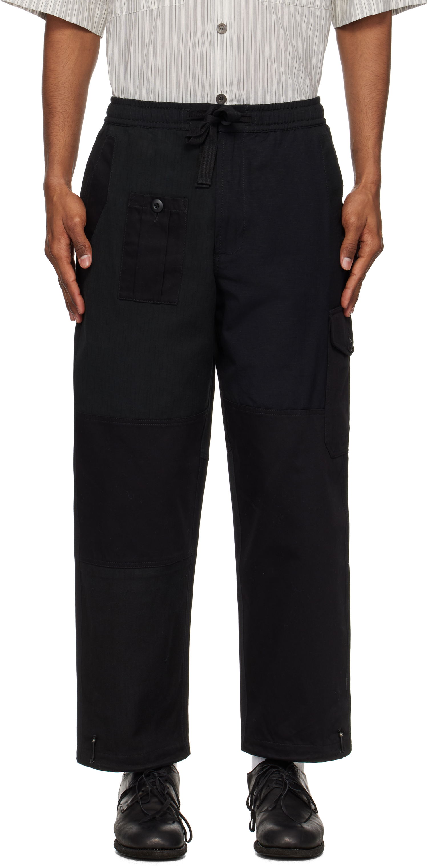 Cargo nohavice Maharishi Maharishi Upcycled Loose Cargo Track Pants Čierna | 6087, 0