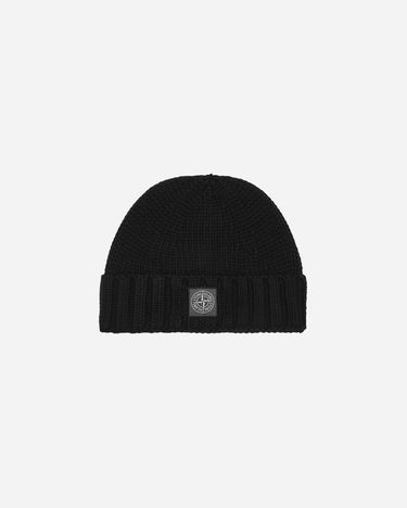 Kulicha Stone Island Garment Dyed Wool Beanie Black Čierna | 7915N17D6 V0029, 2