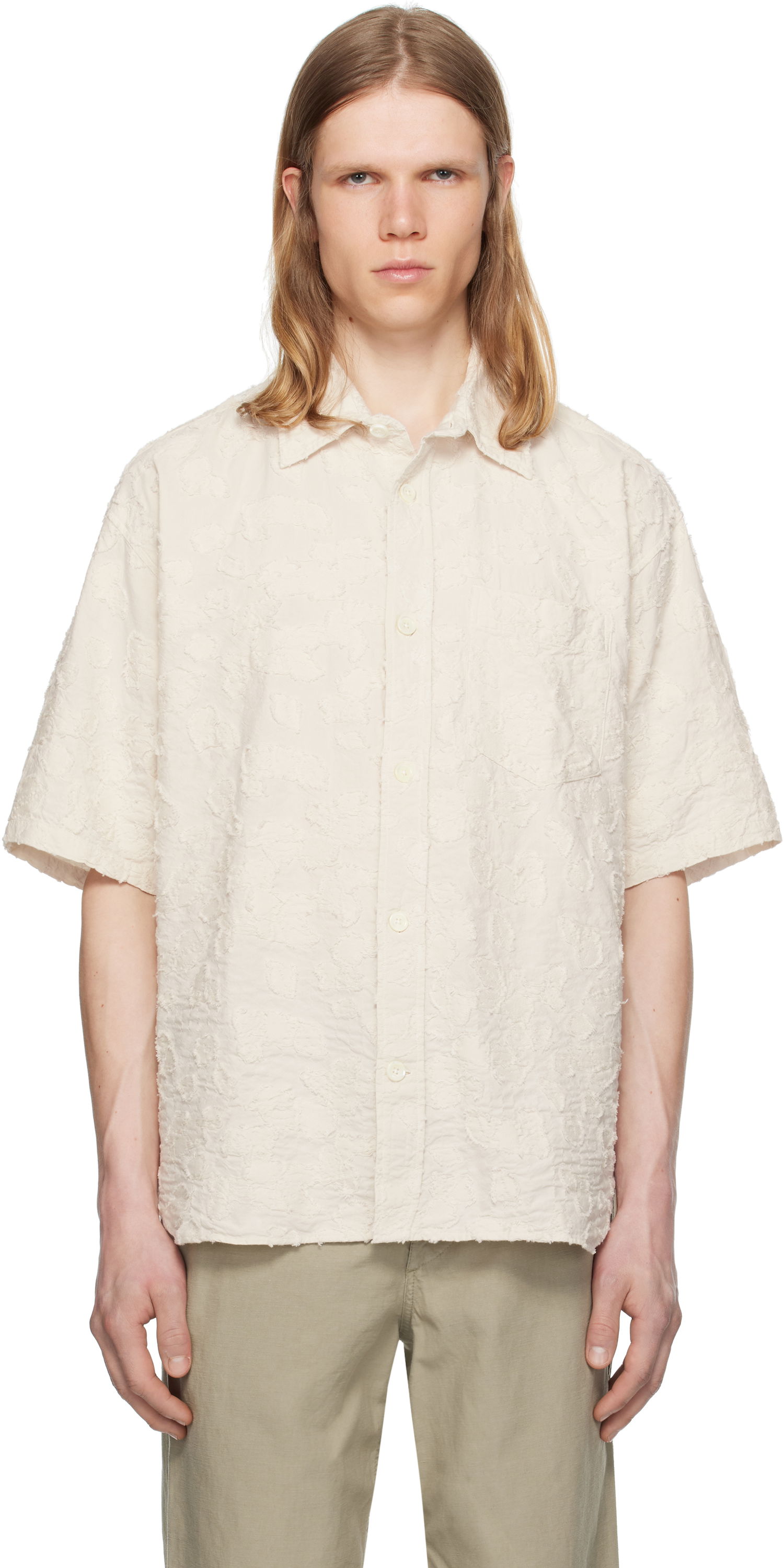 Košeľa NORSE PROJECTS Norse Projects Mo Oversized Fil Coupe Short Sleeve Shirt Béžová | N40-0830, 0