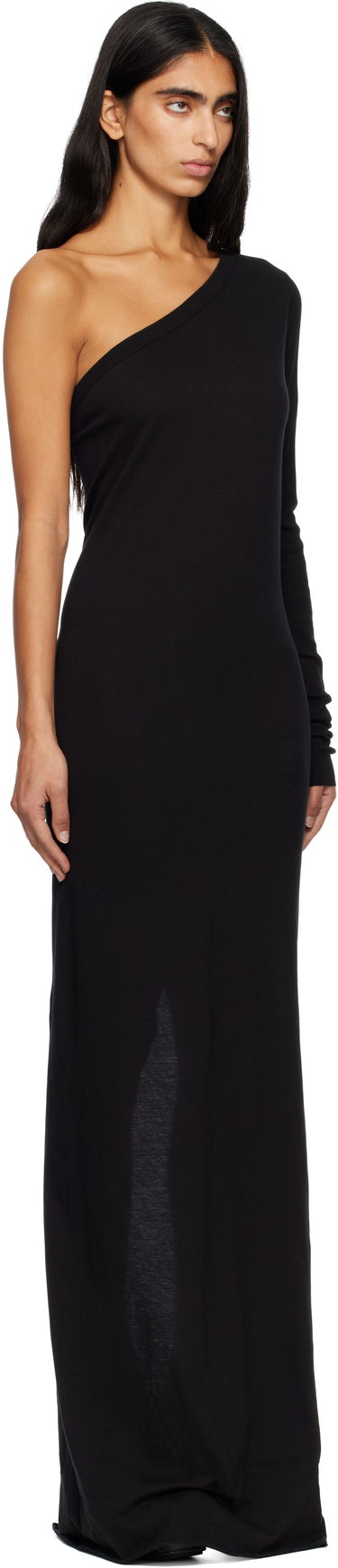 Šaty Rick Owens DRKSHDW Concordians Ziggy One-Shoulder Maxi Dress Čierna | DS02E7511 RN, 1