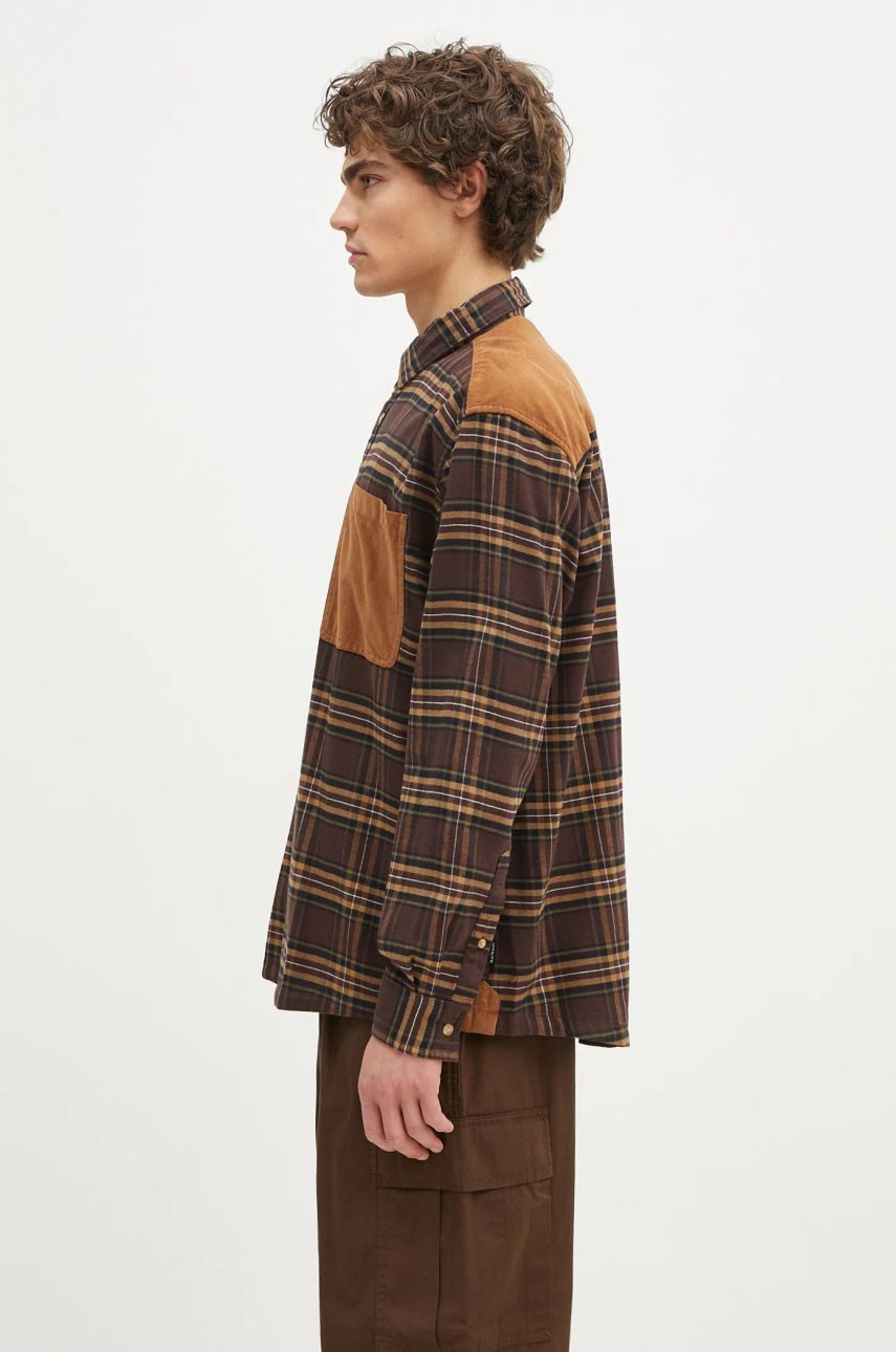 Košeľa Barbour Barbour Wolfwood OS Checked Shirt, Regular Fit Hnedá | MSH5508, 1