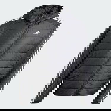 Bunda adidas Performance Sportswear Bunda Essentials 3-Stripes Insulated Hooded Hybrid Čierna | IN7195, 4