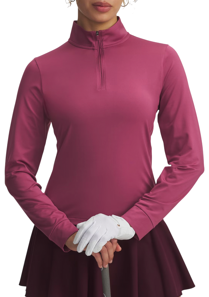 Mikina Under Armour Drive 1/4 Zip Long Sleeve Mock Neck Pullover Vínová | 6003797-659