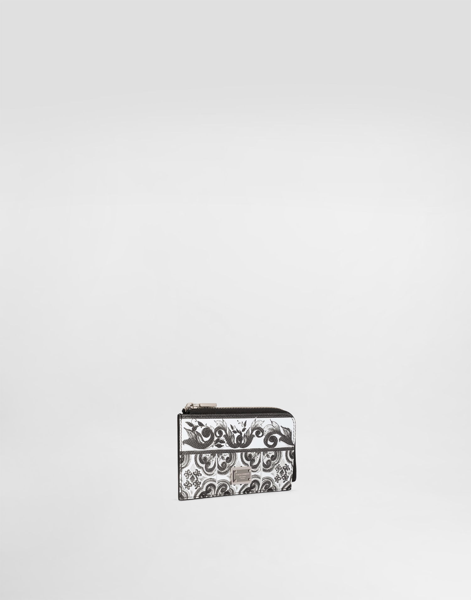 Peňaženka Dolce & Gabbana Dolce & Gabbana Calfskin Majolica Print Card Holder Biela | BP3274AN719IU3TN, 1