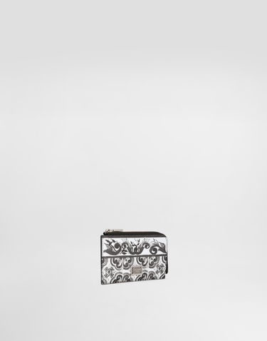 Peňaženka Dolce & Gabbana Dolce & Gabbana Calfskin Majolica Print Card Holder Biela | BP3274AN719IU3TN, 1
