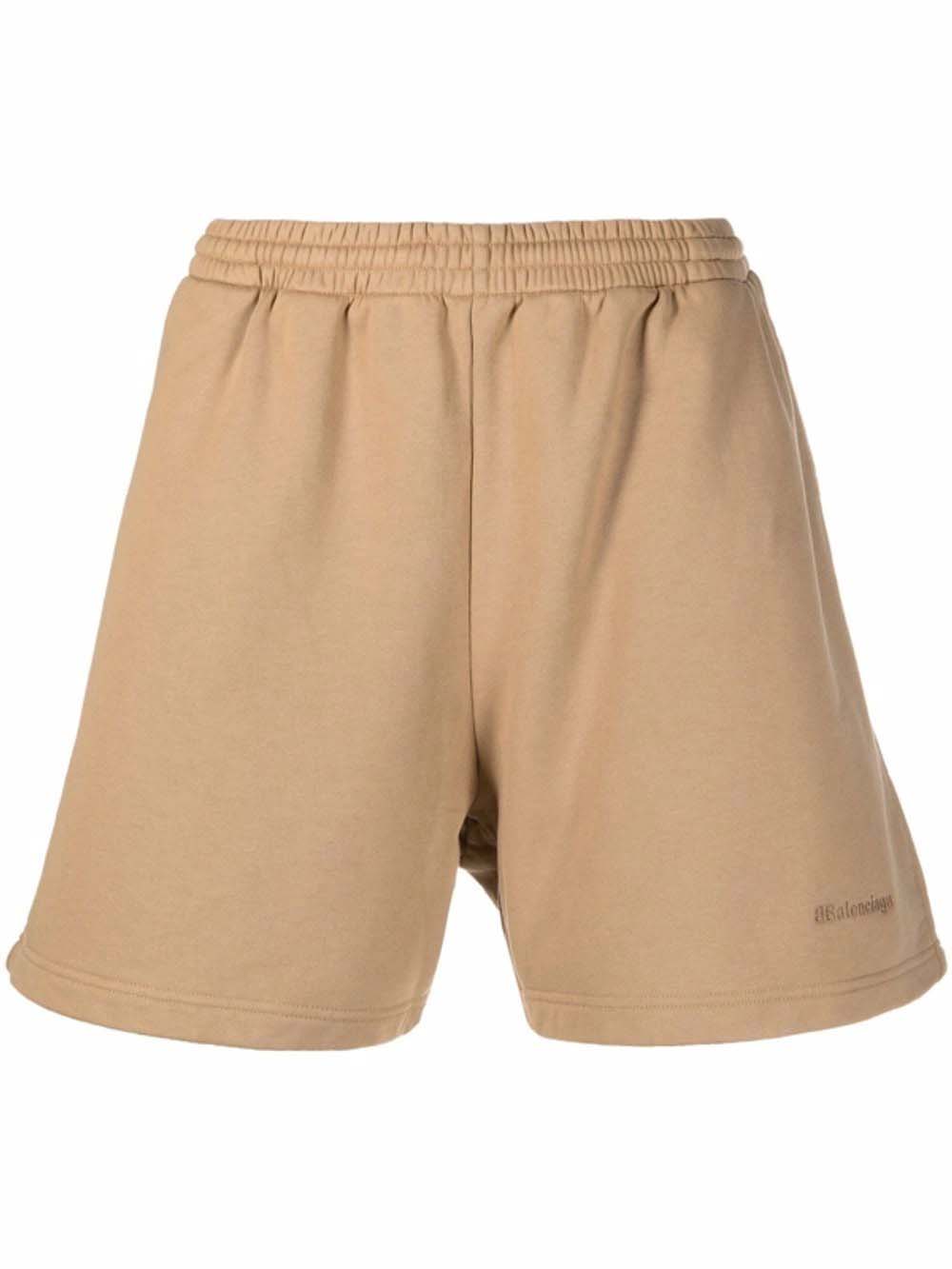 Šortky Balenciaga Logo Sweat Shorts Béžová | 676137 TKVB5 0950, 0