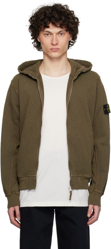 Mikina Stone Island Stone Island Malfilé Fleece Hoodie Zelené | K1S15 6100021 S0060, 0