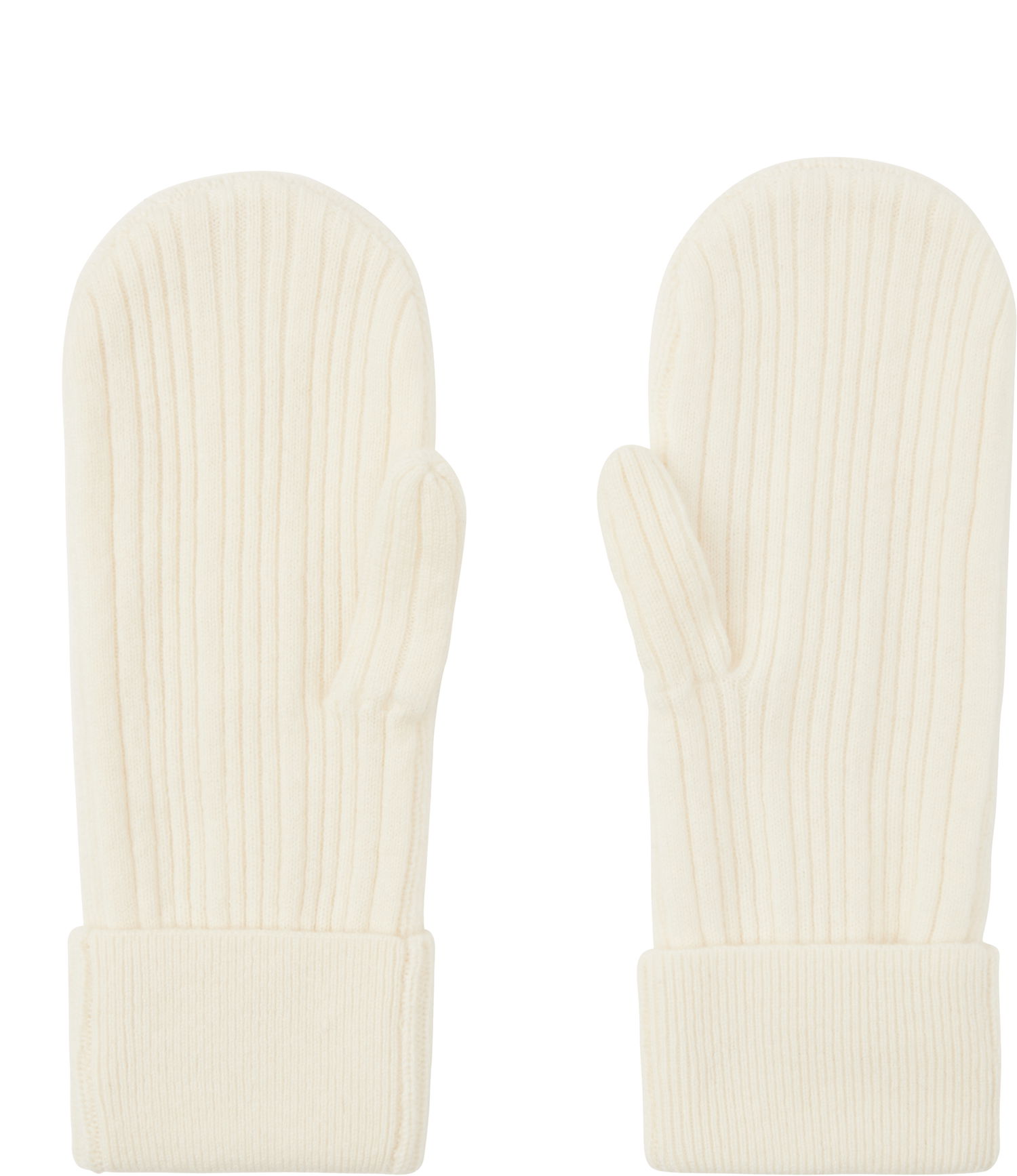 Rukavice GANNI GANNI Cable Knit Cashmere Blend Mittens Biela | A6491, 1