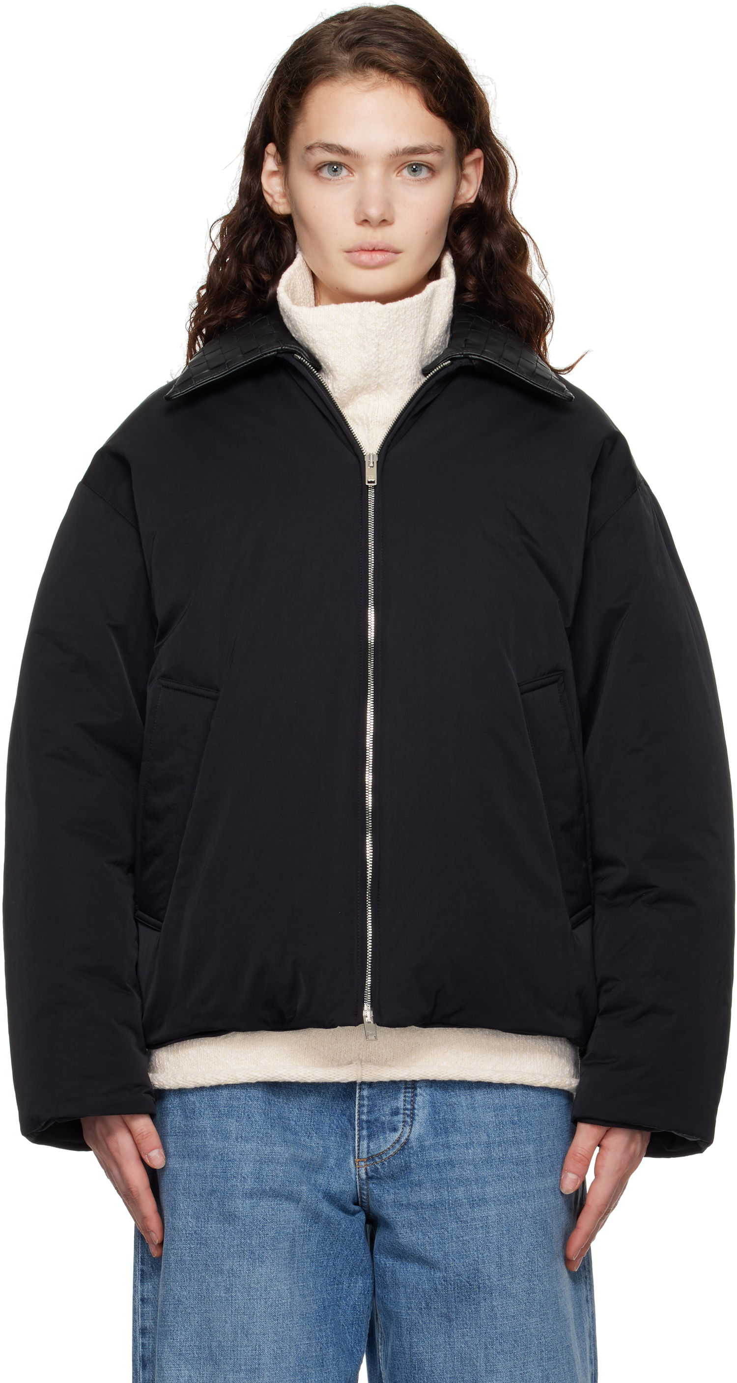 Prešívaná bunda Bottega Veneta Tech Nylon Down Jacket Čierna | 809558 VF4K0, 0