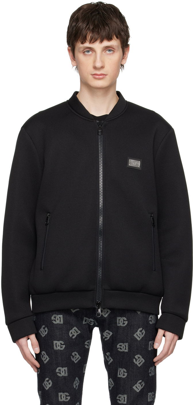 Bomber bunda Dolce & Gabbana Black Plaque Bomber Jacket Čierna | G9ABDTGF786, 0
