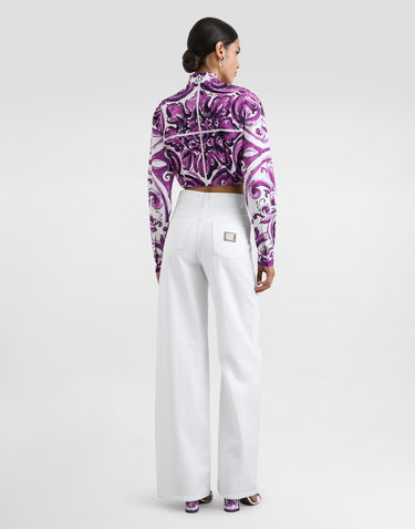 Džínsy Dolce & Gabbana Dolce & Gabbana Five-Pocket Wide-Leg Jeans Biela | FTDDGDG8NV8S9001, 2