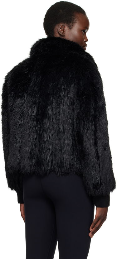 Bomber bunda Balenciaga Faux-Fur Cropped Jacket Čierna | 790841 TPQ23, 2