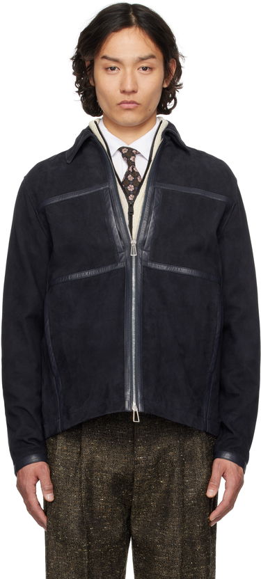 Bunda Paul Smith PS Paul Smith Zip Suede Jacket Navy | M2R-376ZL-P21985-49, 0