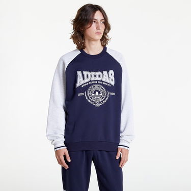 Mikina adidas Originals Fleece Varsity Crewneck Sweatshirt Legend Ink Navy | HY6041, 1