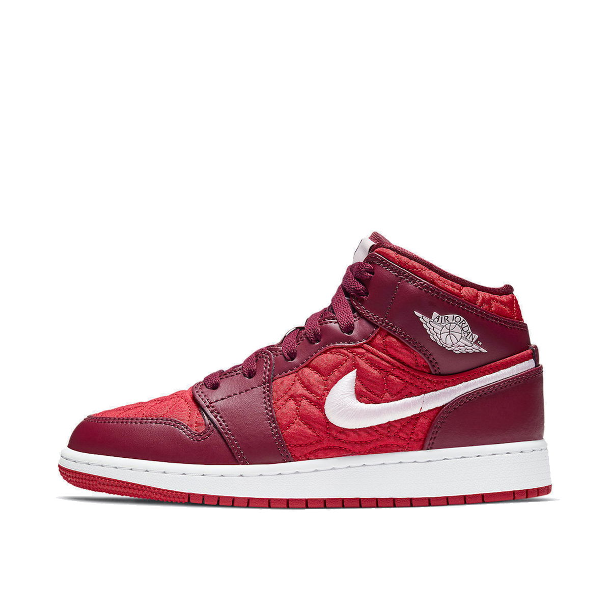 Air Jordan 1 Mid SE GS "Red Quilted"