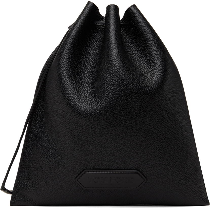 Batohy a tašky Tom Ford Black Drawstring Pouch Čierna | H0543-LCL213G