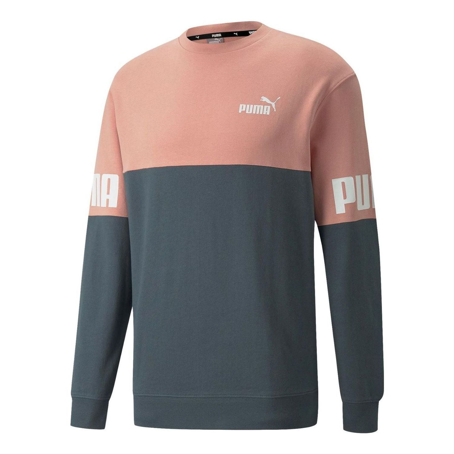 Mikina Puma Power Colorblock Crew Sweatshirt Ružová | 670935-42, 0