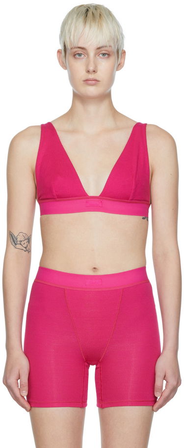 Podprsenka SKIMS Women's Plunge Rib Bralette Ružová | Br-plg-0037, 0