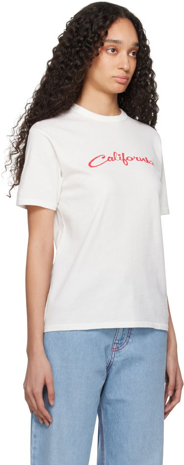 Tričko ERL ERL 'California' Signature T-Shirt Biela | ERL10T001, 4