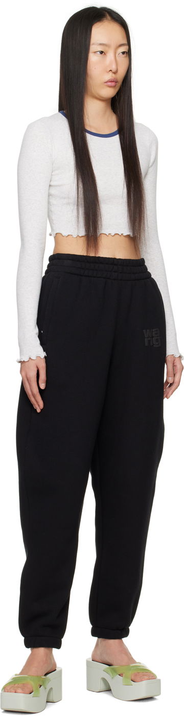 Crop Top Alexander Wang Alexander Wang Cropped Long Sleeve T-Shirt Šedá | 4CC1241443, 3