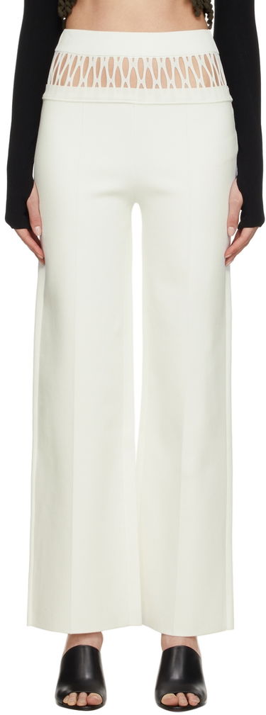 Nohavice Dion Lee Dion Lee Fishnet Tailored Trousers Biela | C7059S22, 0