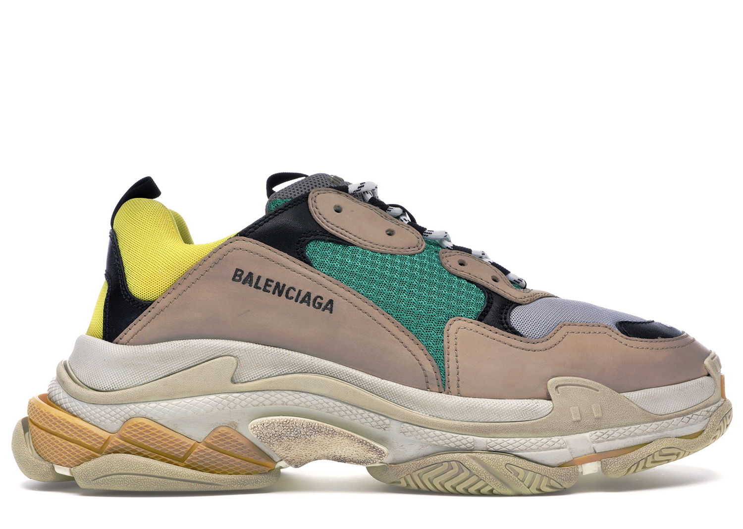 Tenisky a topánky Balenciaga Triple S Beige Green Yellow 2018 Béžová | 516440W09O27070, 0