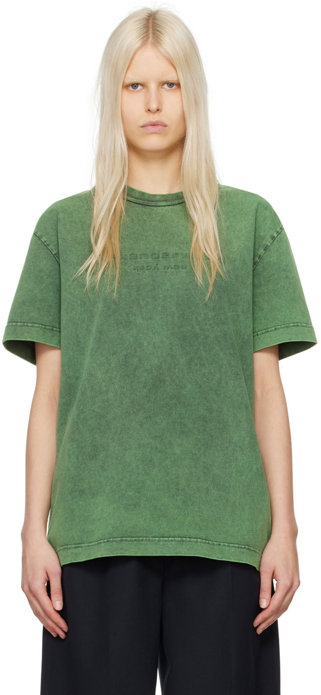 Tričko Alexander Wang Embossed T-Shirt Zelené | UCC1241697