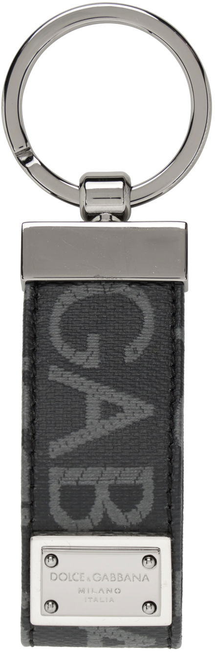 Kľúčenka Dolce & Gabbana Black Jacquard Keychain Čierna | BP1371AJ705, 0