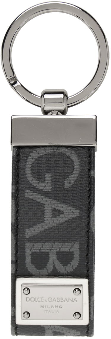 Kľúčenka Dolce & Gabbana Black Jacquard Keychain Čierna | BP1371AJ705, 0