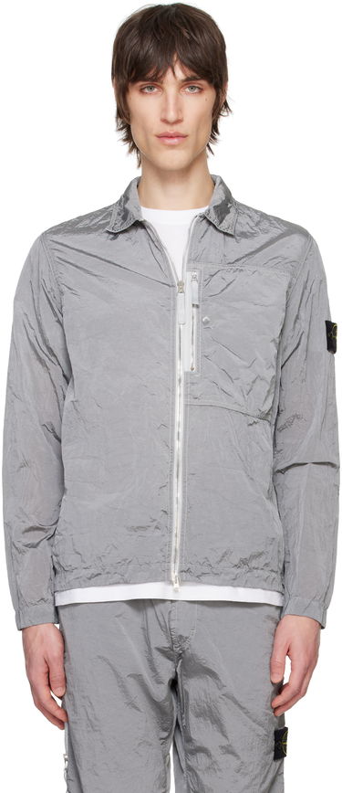 Vetrovka Stone Island Stone Island Regenerated Nylon Metal ECONYL Overshirt Šedá | K1S15 1200005 S0019, 0