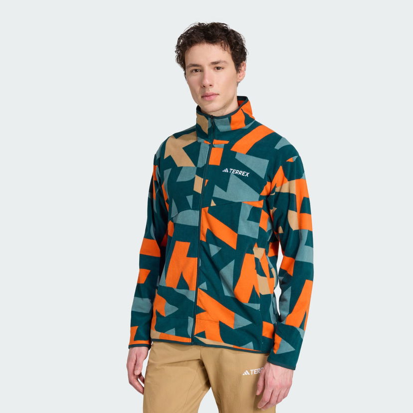 Mikina adidas Performance Terrex Multi Printed Full-Zip Fleece Jacket Rôznofarebný | JM0137
