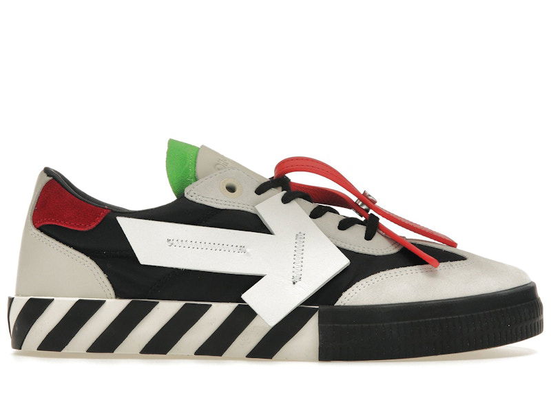 Tenisky a topánky Off-White Floating Arrow Vulcanized Low Black Green Red Zelené | OMIA232S23LEA0010301