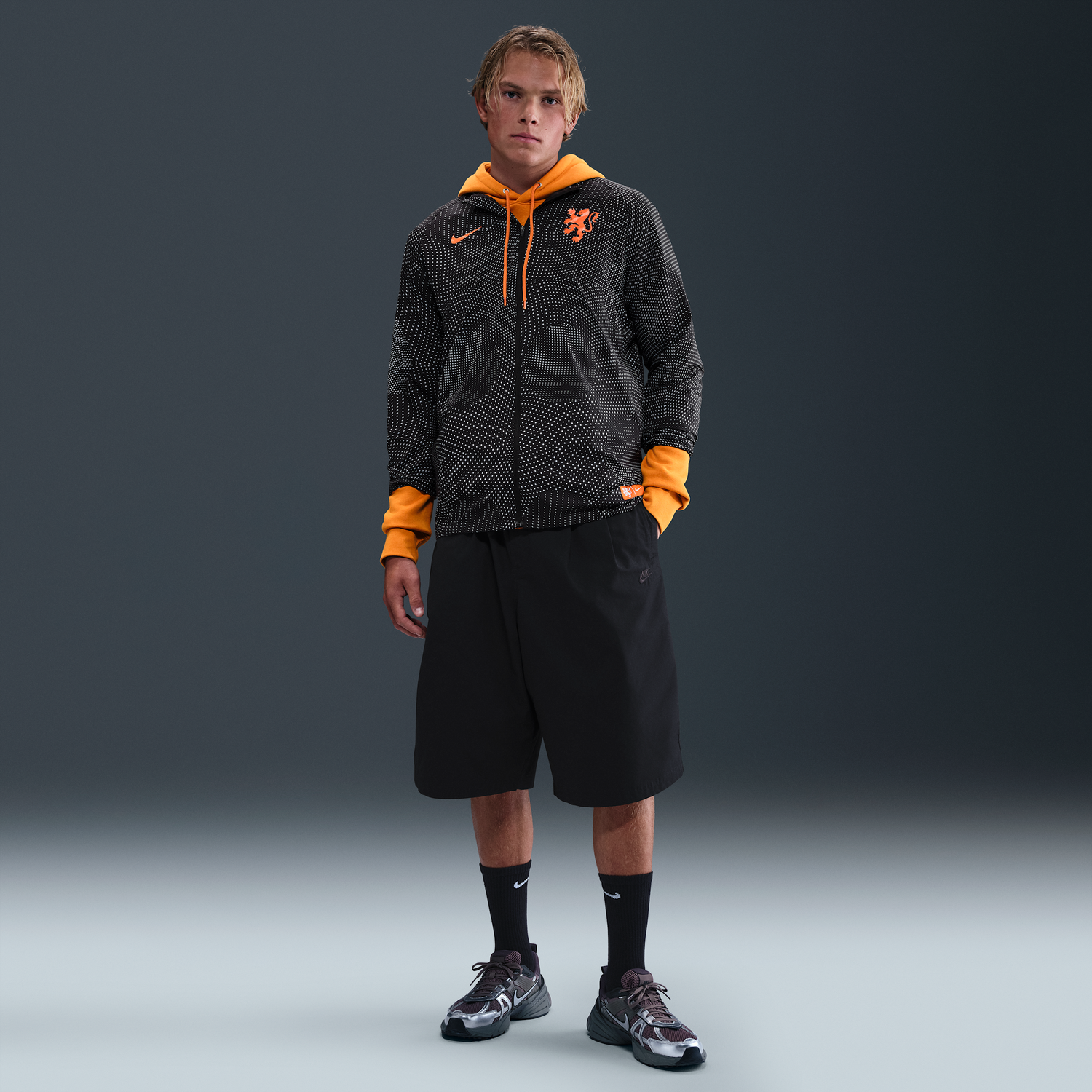 Bunda Nike Netherlands Aireez Printed Football Jacket Čierna | HM3842-010, 1