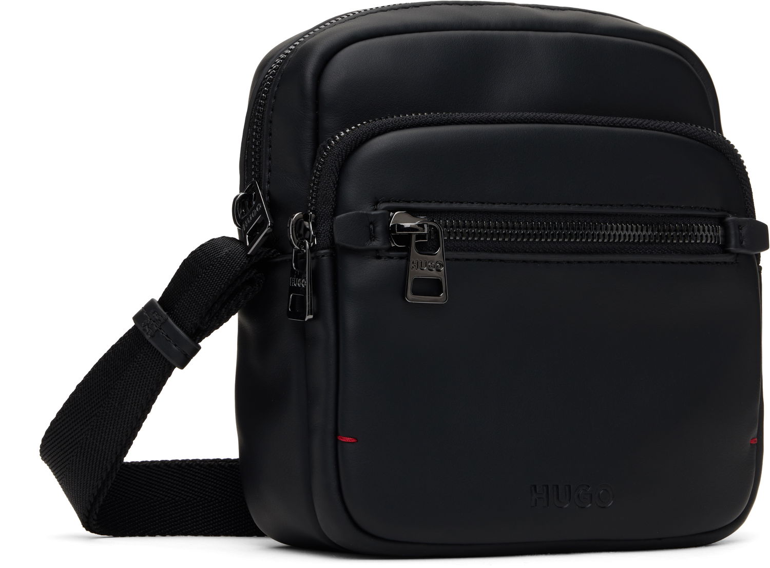 Taška cez rameno BOSS HUGO Reporter Faux-Leather Bag Čierna | 50535705, 1