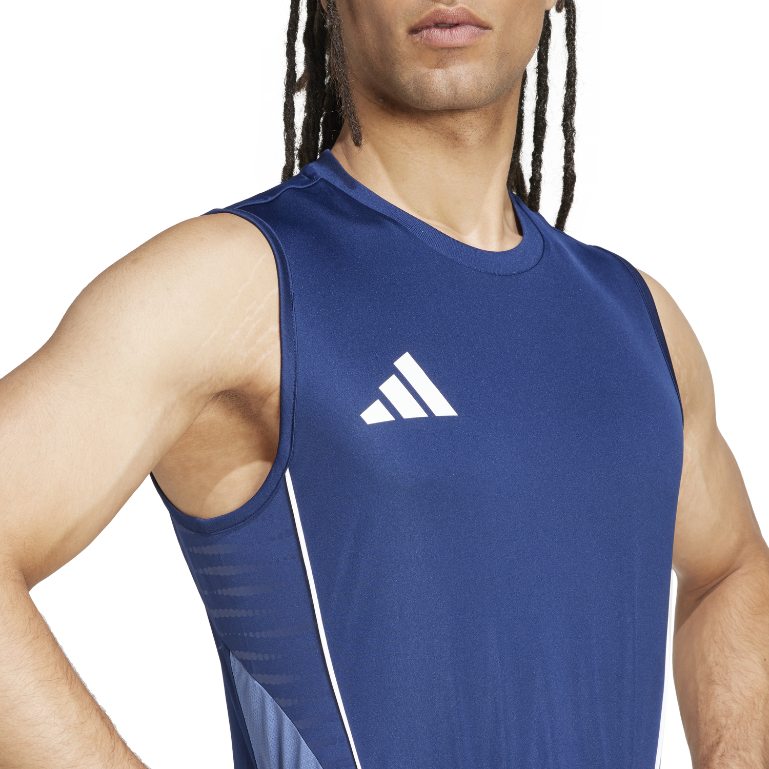 Tielko adidas Originals Adidas Tiro 25 Sleeveless Jersey Modrá | ji6553, 1