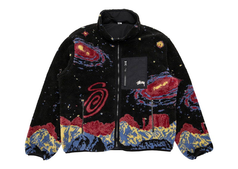 Mikina Stüssy Reversible Cosmos Print Jacket Čierna | 118514-MULT