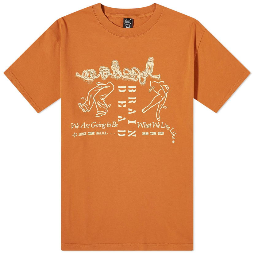 Tričko Brain Dead Life Beyond T-Shirt Oranžová | BDF23T00003565-BR08